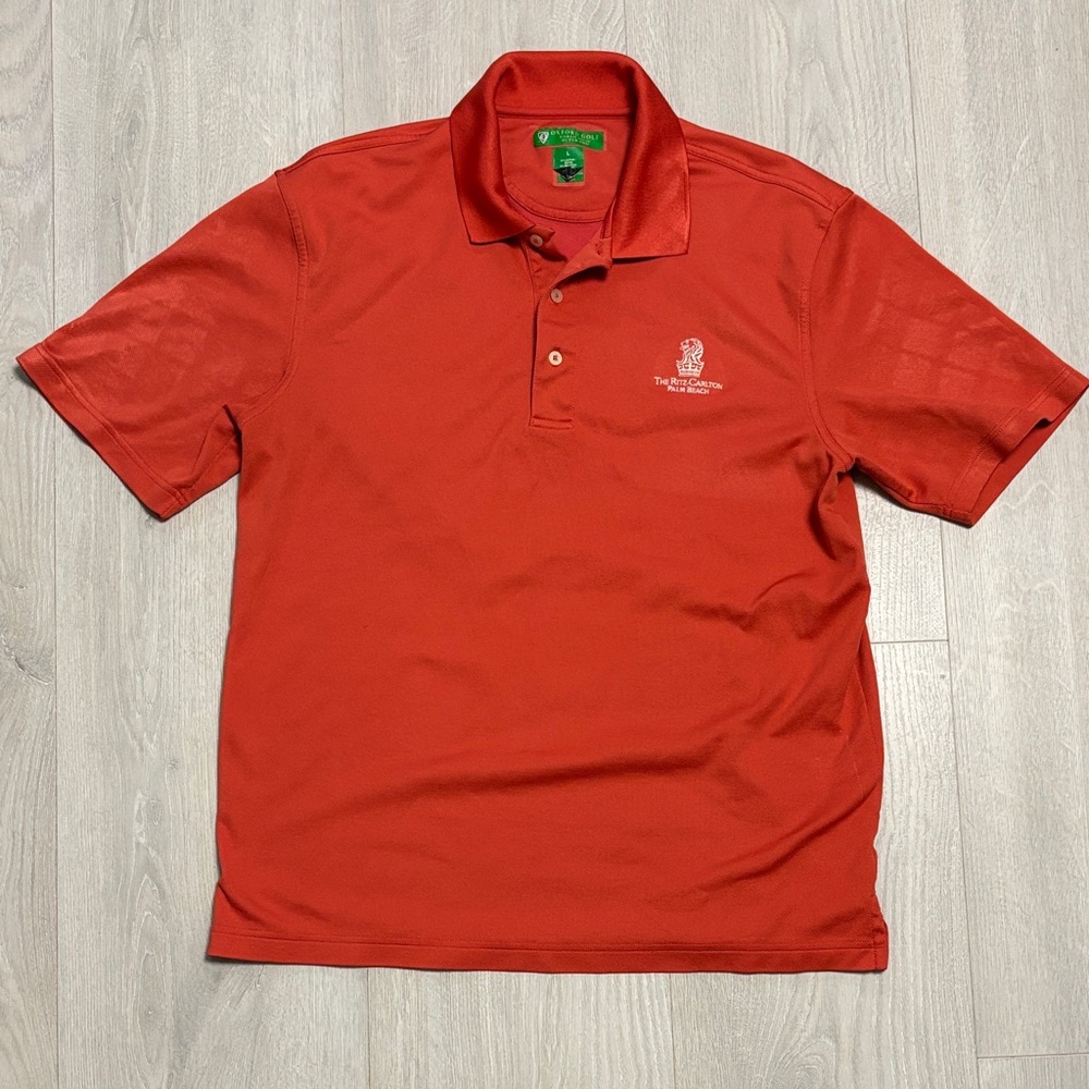🔥BUNDLESALE Men's L Oxford Golf Ritz Carlton Palm Beach Coral Polo Golf Shirt